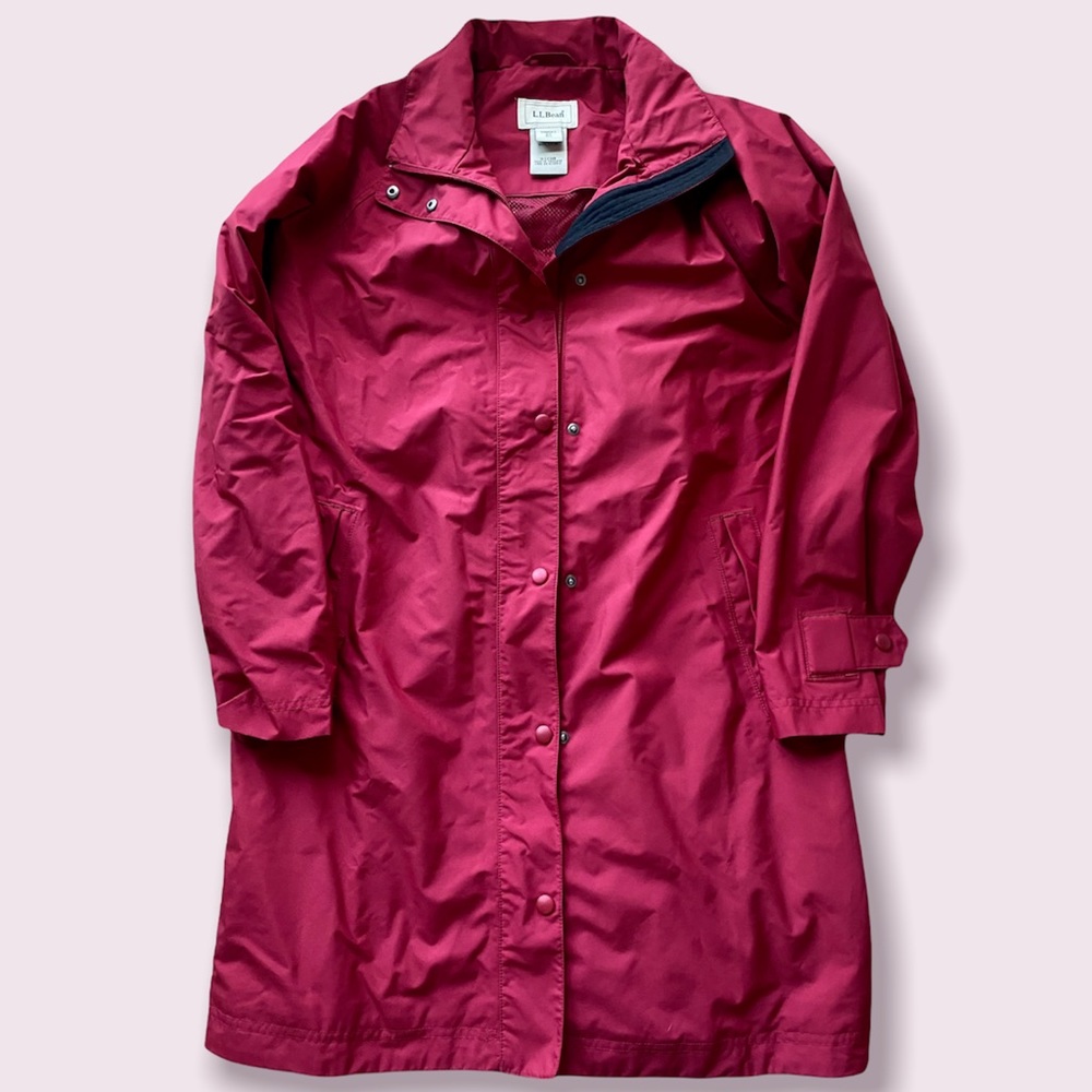 Vintage LL Bean Red Raincoat sz xs